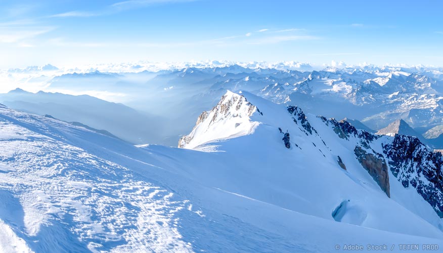 Skigebiete-Aostatal Winterpanorama-Monte-Bianco