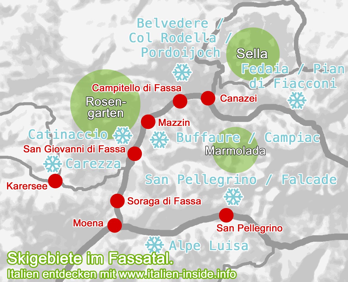 Skigebiete Fassatal Skigebiete Fassatal