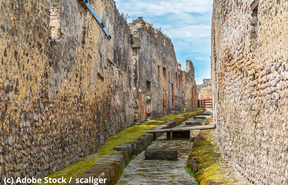 Antike-Strasse-Pompeii Antike-Strasse-Pompeji