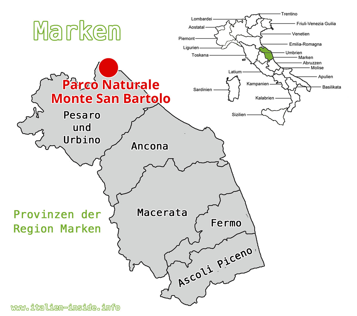 Monte San Bartolo-Karte