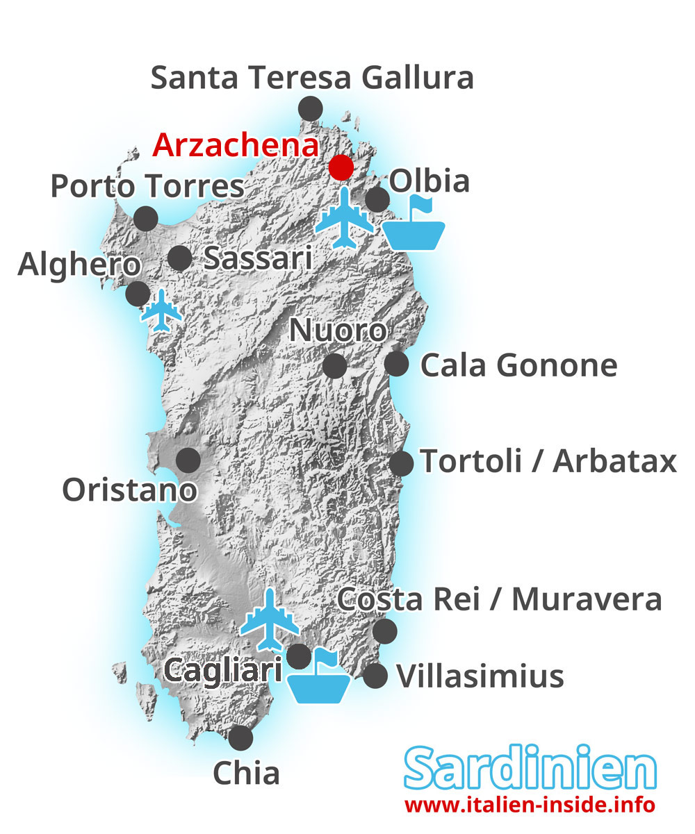 Karte-Arzachena Karte-Arzachena