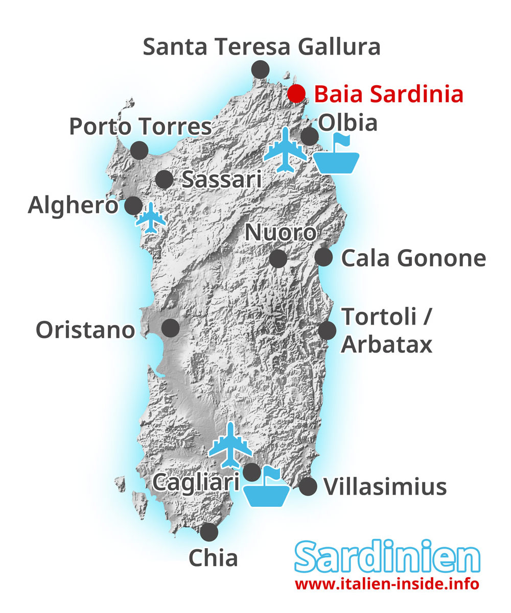 Karte-Baia-Sardinia Karte-Baia-Sardinia