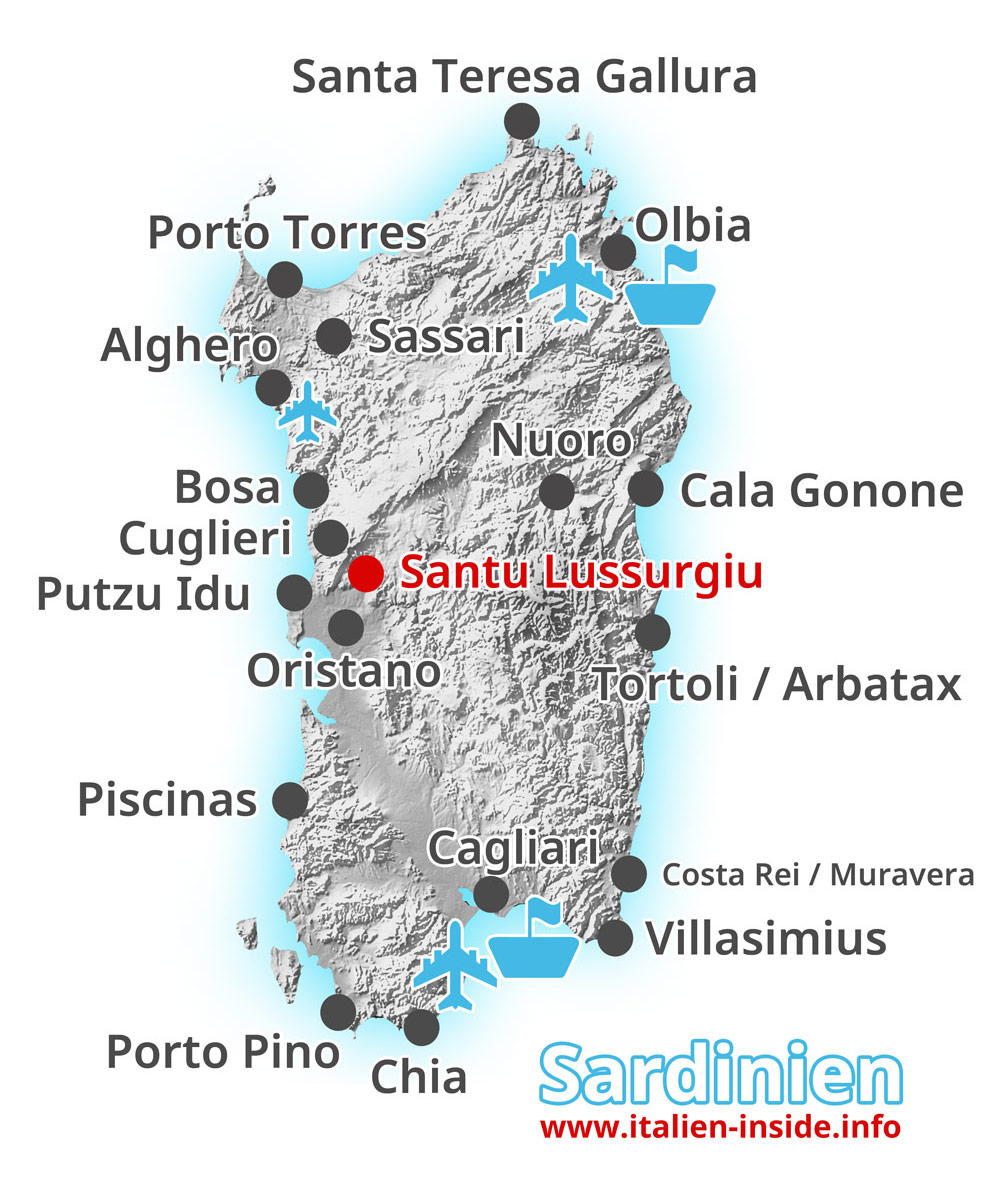 Karte-Santu-Lussurgiu-Sardinien