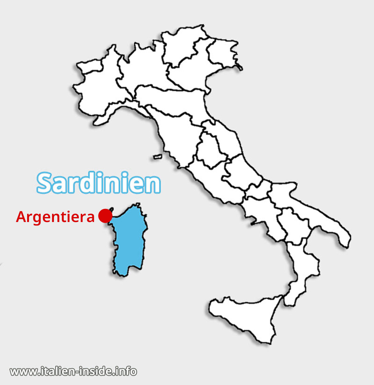 Lagekarte-Argentiera-Sardinien