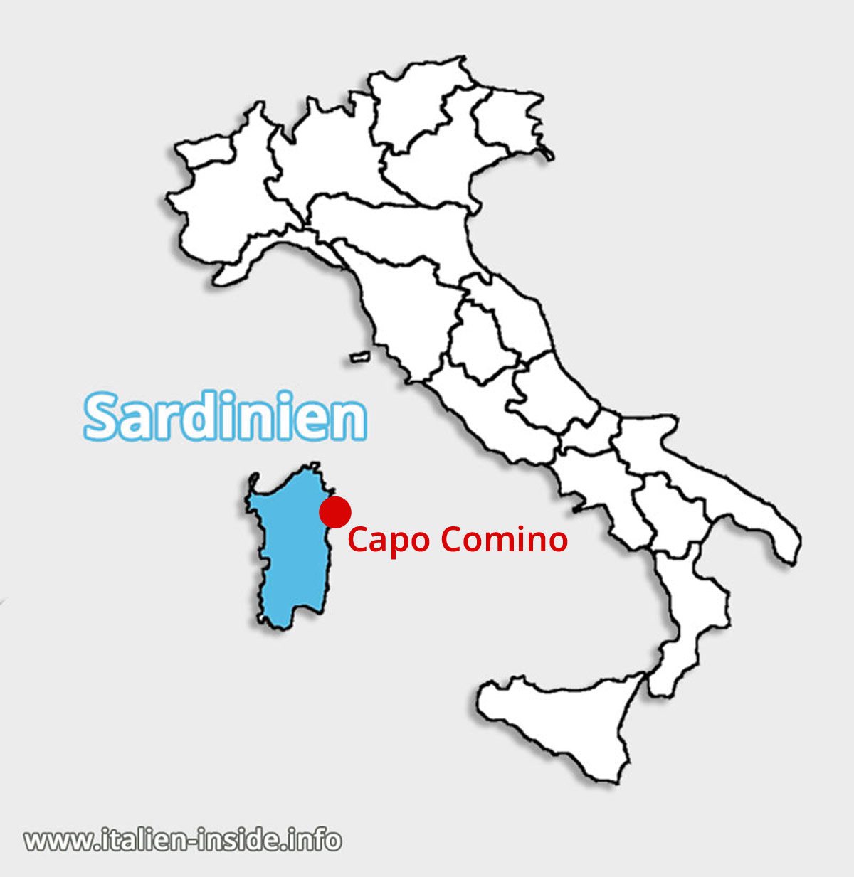 Lagekarte-Capo-Comino-Sardinien