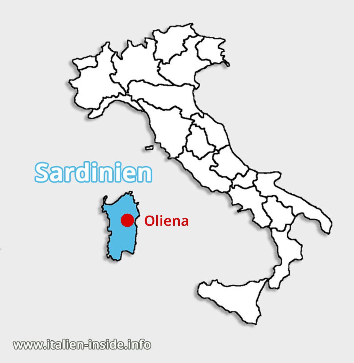 Lagekarte-Oliena-Sardinien