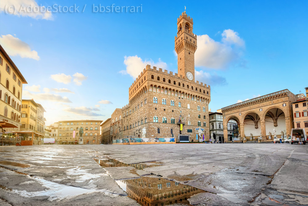 Palazzo-Vecchio Florenz-Palazzo-Vecchio-Aussenansicht