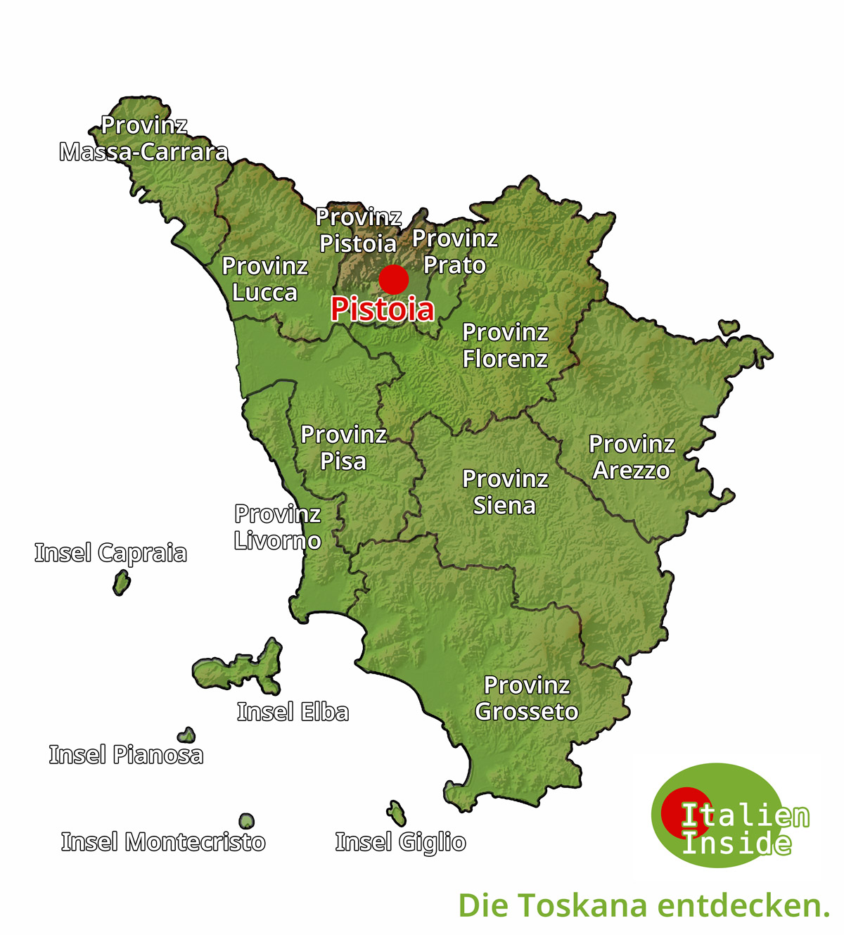 Pistoia-Karte Pistoia-Karte