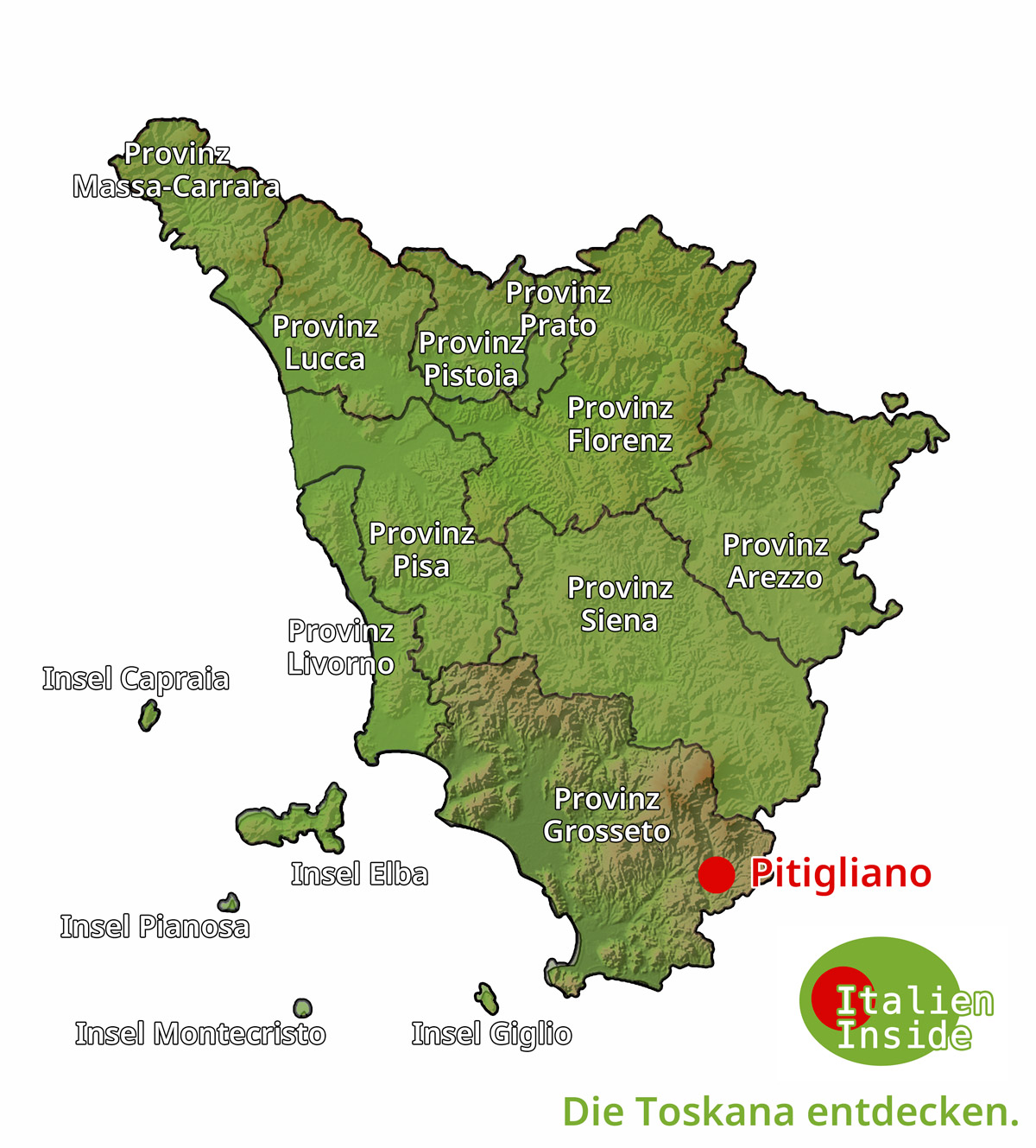 Pitigliano-Karte Pitigliano-Karte
