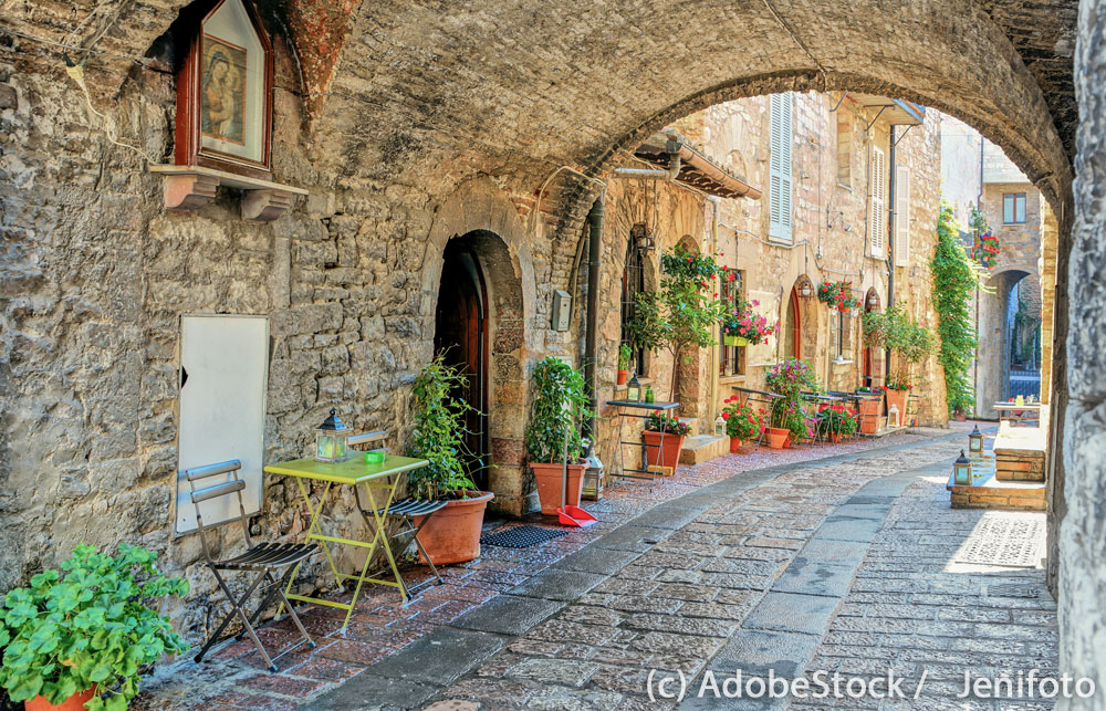 Assisi-Altstadt-Gasse Assisi-Altstadt-Gasse