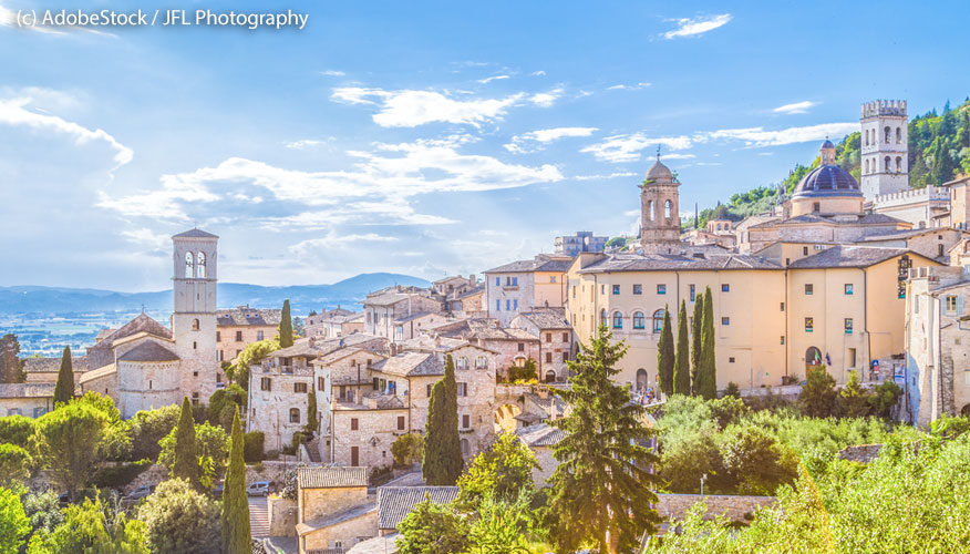 Assisi Assisi-Blick-über-Stadt