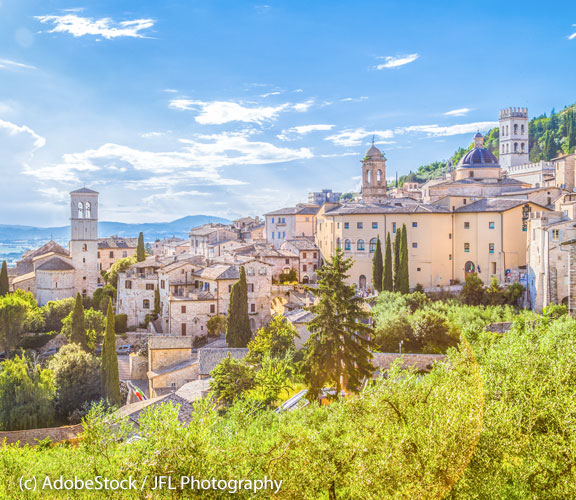 Assisi Assisi-Blick-über-Stadt