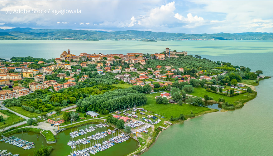 Castiglione del Lago Castiglione del Lago-Ausblick-See