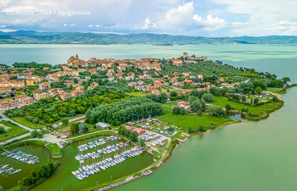 Castiglione-del-Lago Castiglione-del-Lago-Luftbild