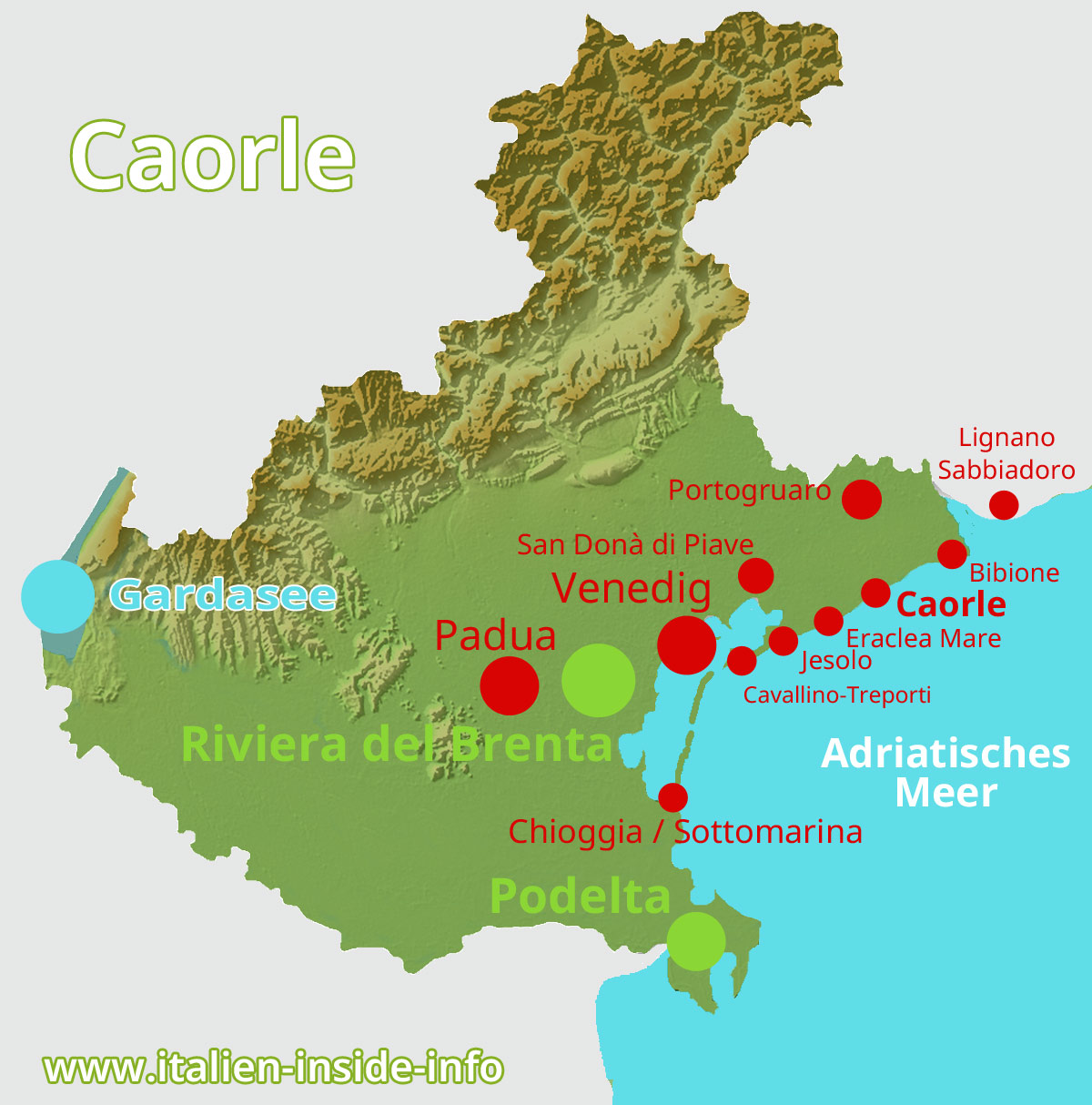 Karte-Caorle
