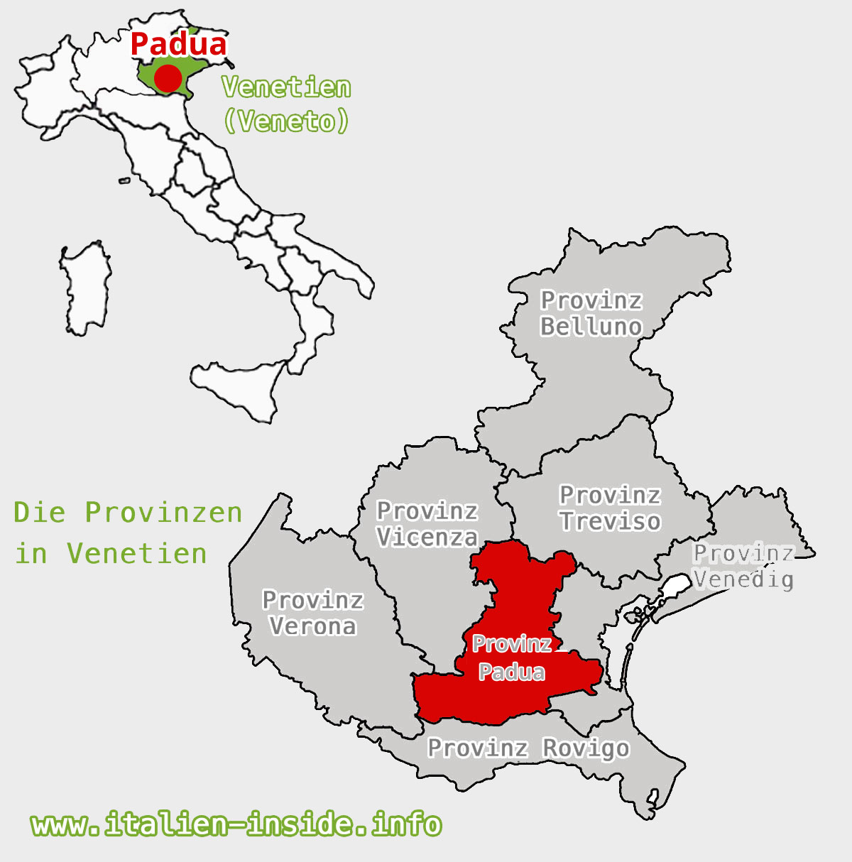 Padua-Lage-Karte