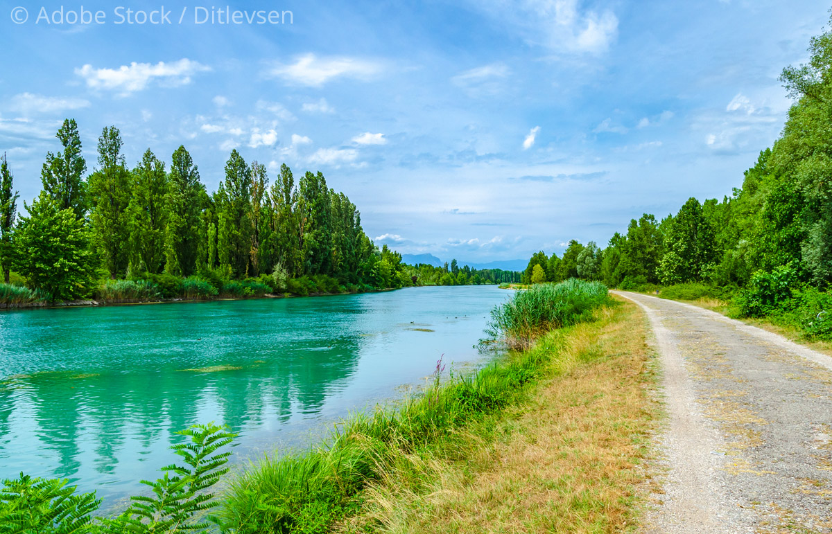 Radweg-Fluss-Mincio