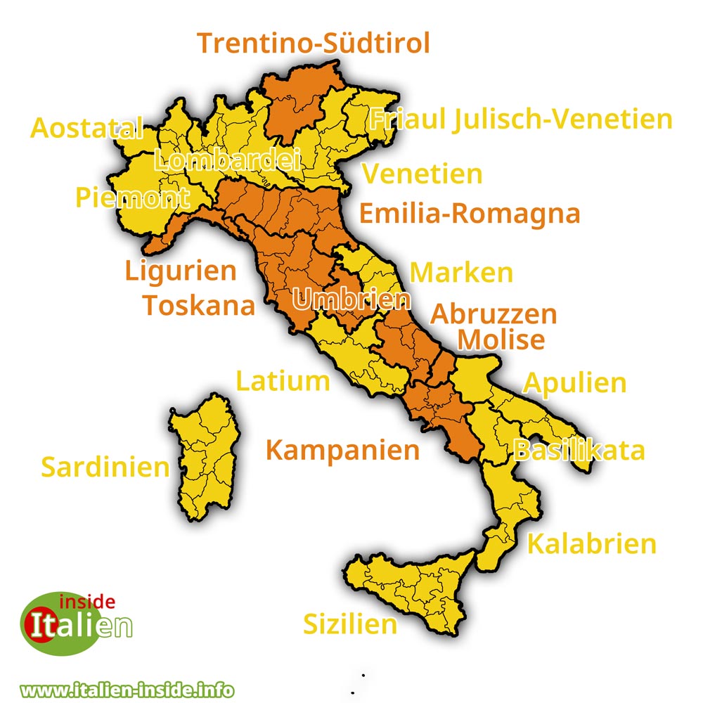 Risikogebiete-Sperrzonen-Italien Risikogebiete-Sperrzonen-Italien