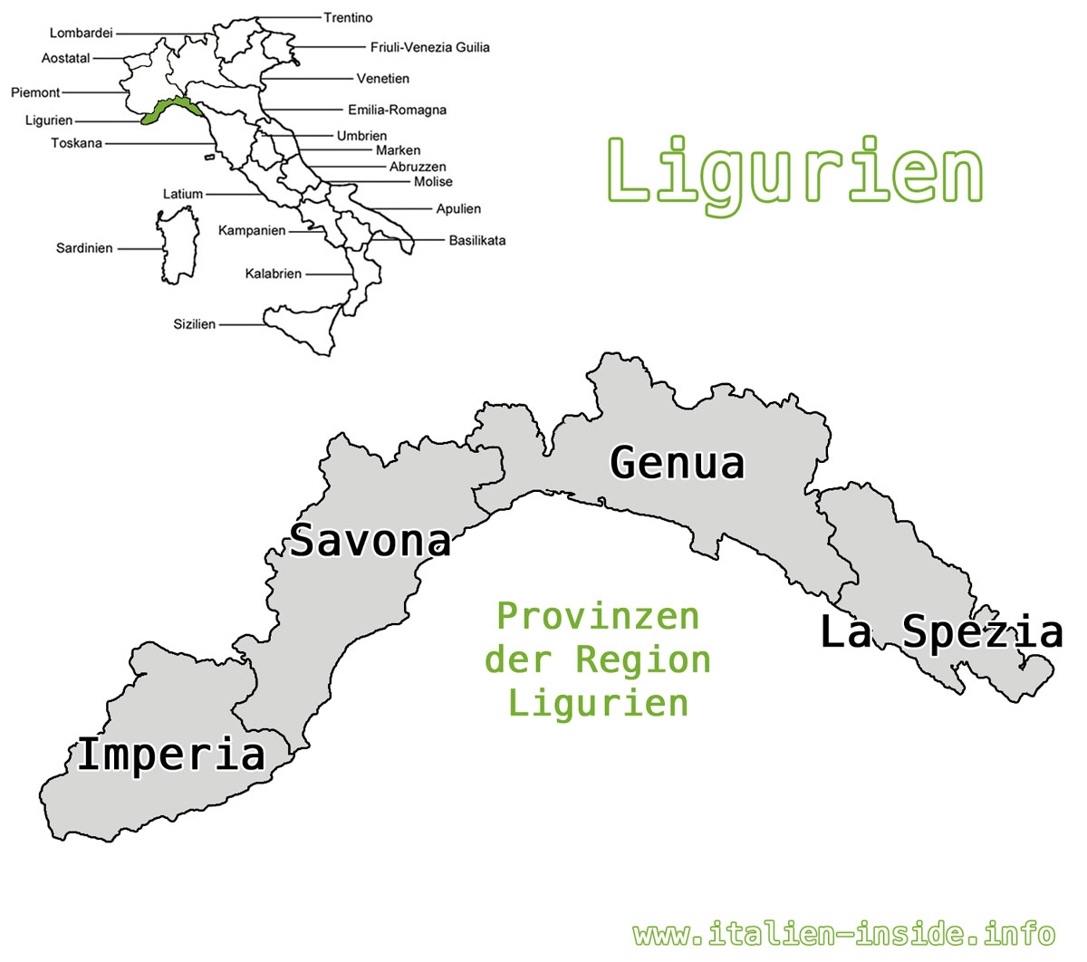 Karte-Provinzen-Ligurien