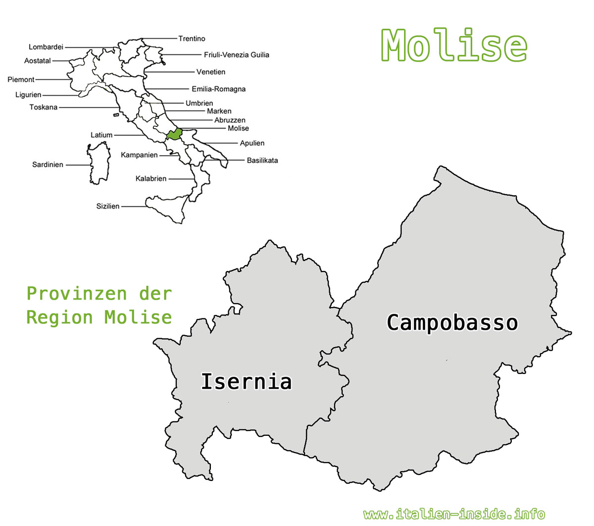 Karte-Molise-Provinzen