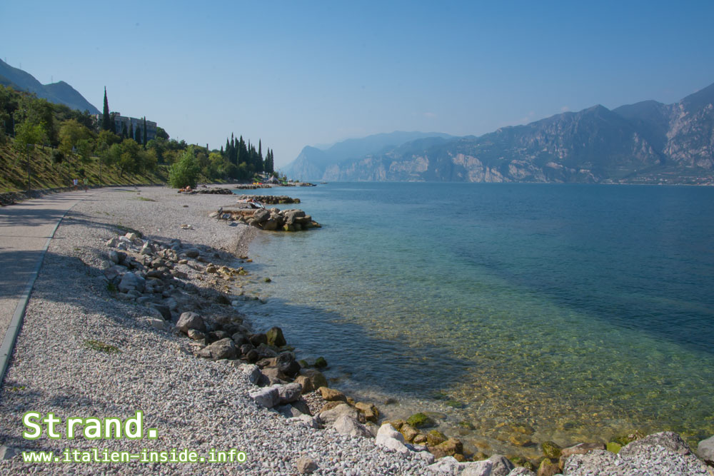 Strand-Malcesine Kieselstrand-Malcesine