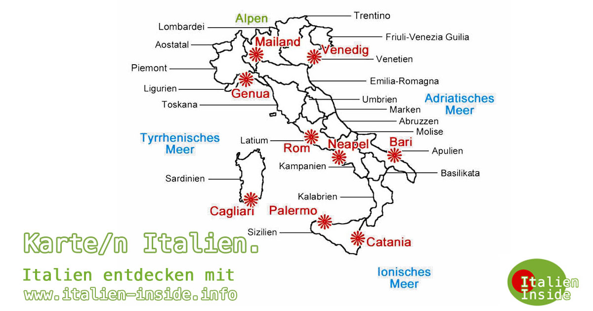 Italienkarte Www Italien Inside Info