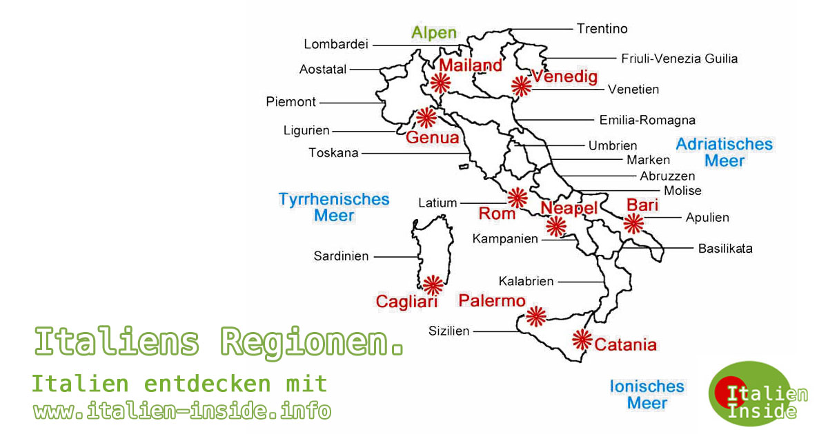 Regionen Italien | www.italien-inside.info