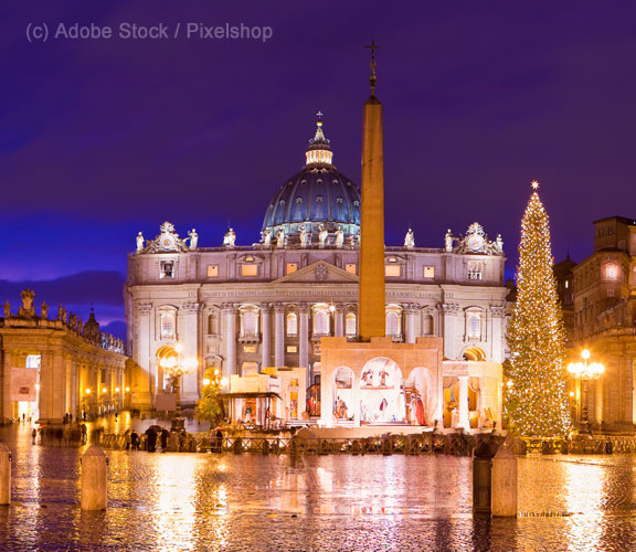 Italien-Weihnachten-Rom-Petersdom