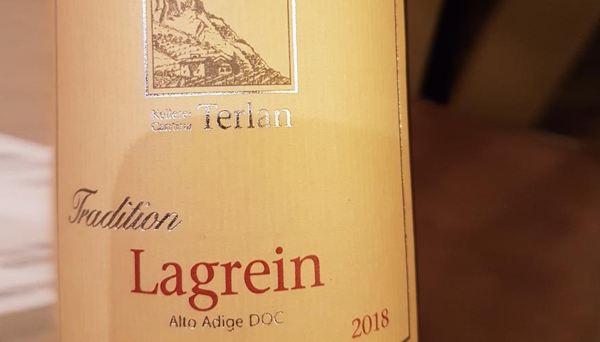 Wein-Lagrein-Etikett