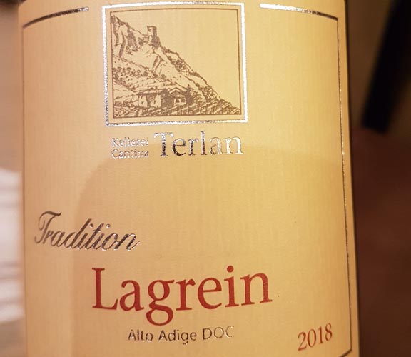 Wein-Lagrein-Etikett